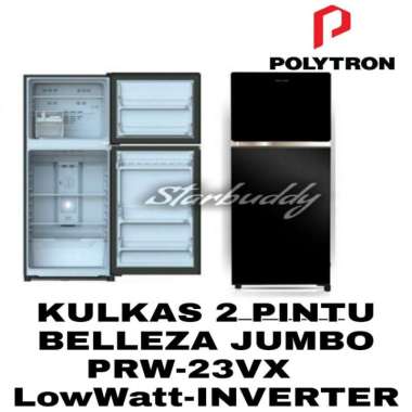 KULKAS POLYTRON PRW-23VX 2 PINTU BELLEZA JUMBO - INVERTER - JADETABEK