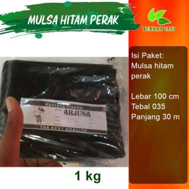 Mulsa Hitam Perak Lebar 100 Cm Tebal 035 Panjang 30 Meter hitam