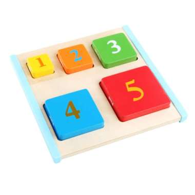 Wooden Digital Number Matching Puzzle Cognitive Toys Tool Kids Educational 