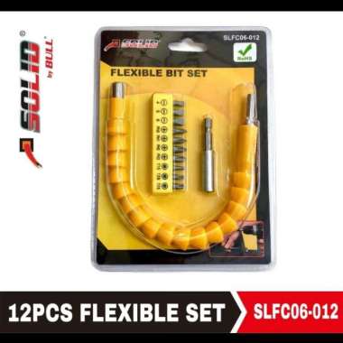 SOLID SELANG FLEXIBLE BIT BOR TANGAN + MATA BAUT 10 PCS SET
