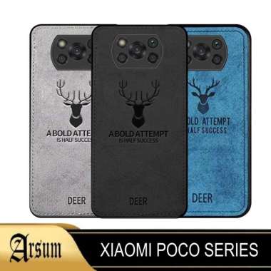 Promo Case DEER Semua Type Xiaomi Poco Series Softcase Motif Jeans Casing Handphone POCO M3 BLACK