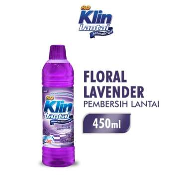 Soklin Pembersih Lantai Ungu Floral Lavender Kemasan Botol 450 mL