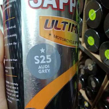 pilok pilox cat semprot sapporo ultimate S25 audi grey abu gloss glossy saporo 400ml