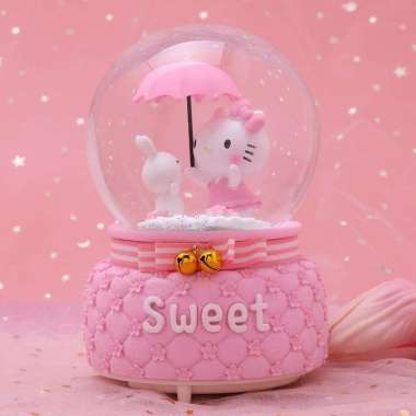 Snowball / Kotak musik / Waterball / BolaKaca Bola Kristal Hello Kitty A
