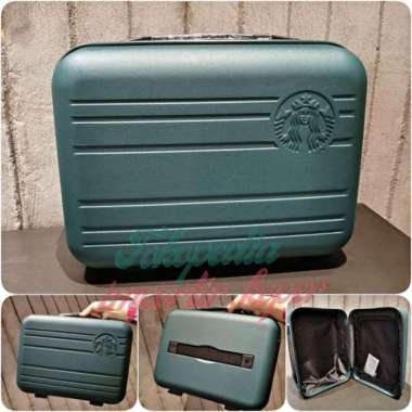 Koper make up Beauty case STARBUCK cabin beauty case warna GREEN
