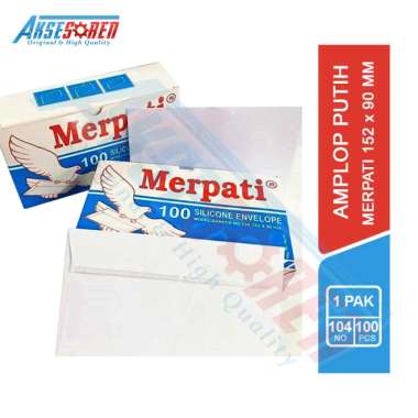 Amplop Putih Polos Merpati [No 104/100 pcs] / Amplop Uang Angpao Polos [1 Pack] Putih