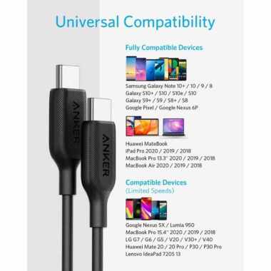 Anker A8852 - Kabel Charger Anker PowerLine III C to C 3ft