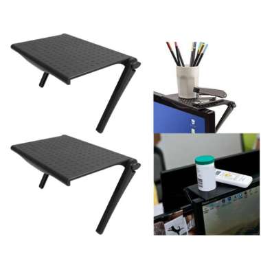 2x tv screen top shelf monitor mount organizer for computer monitor flat screen