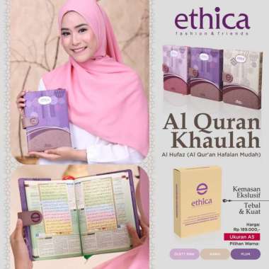 AL-QUR'AN ETHICA ORIGINAL KHAULAH DUSTY PINK KHAKI PLUM ETHICA AL-QUR'AN KHAULAH TERBARU AL QURAN KH