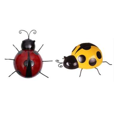 Ladybug Insect Ornament Home Garden Decor Wall Hanging Art Craft 10cm Red