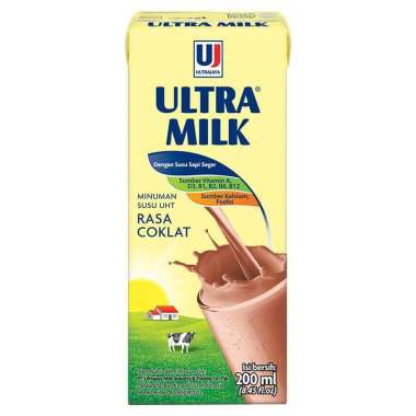 Promo Harga Ultra Milk Susu UHT Coklat 200 ml - Blibli