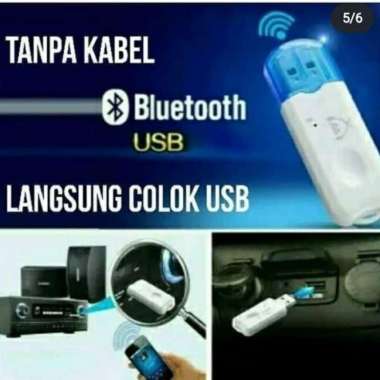 DONGLE USB Bluetooth Receiver Audio Music with mic tanpa kabel AUX