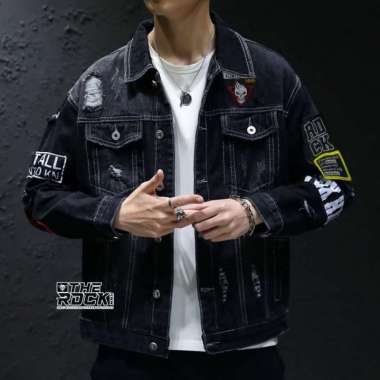 Jaket Jeans Hip Hop Original Jaket KPOP The Riddick L
