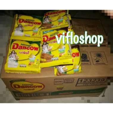 Promo Harga DANCOW FortiGro Susu Bubuk Instant Cokelat per 10 sachet 39 gr - Blibli