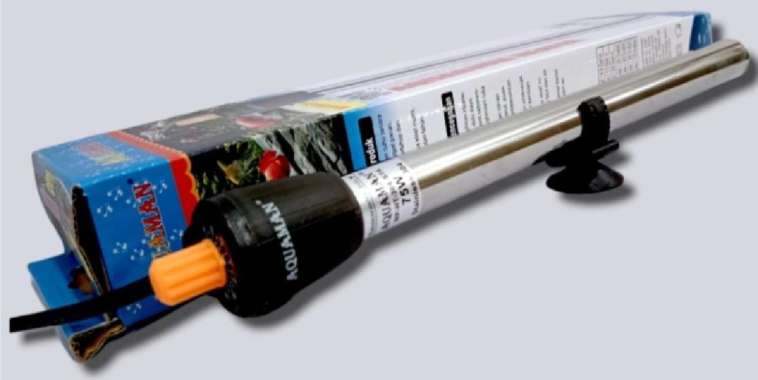Heater Pemanas Air Aquarium Kolam HEATER AQUAMAN STAINLESS 50,100,75W 75watt