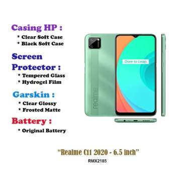 Realme C11 2020 - 6.5 inch - Case - Screen Protector - Battery - Dll Tempered Glass