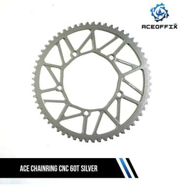 DELTACYCLES - ACE CHAINRING CNC 60T Silver