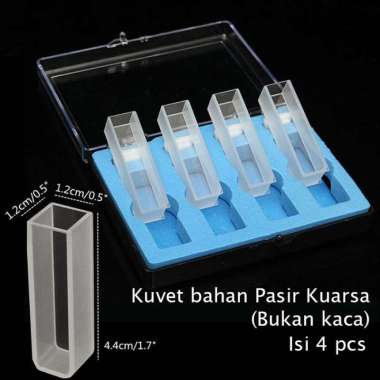 Quartz Cuvette Spectrophotometer Kuvet Pasir Kuarsa Bahan Cuvete UV VIS Spektrofotometer Cuvet BODET