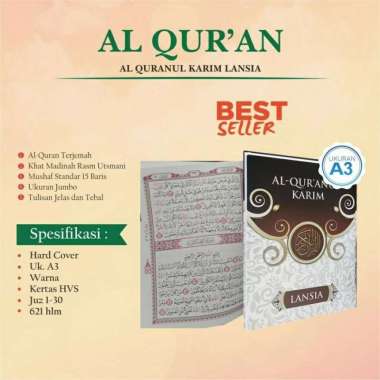 Al Quran Al-Quranul Karim LANSIA / Pustaka Mantiq Alquran Jumbo Tanpa