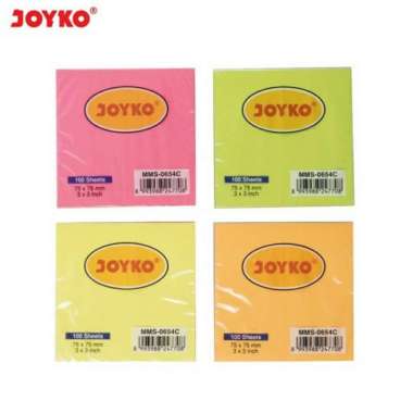 Stationery Kertas Memo Tempel Memo Sticky Note Joyko nt Post it Merah Muda