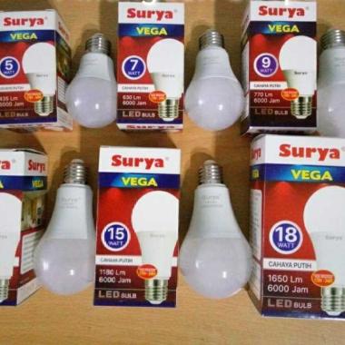 Surya VEGA Cahaya Putih 5W 7W 9W 12W 15W 18W Watt Bohlam Lampu LED VERDANT Cahaya Kuning 3W 5W 7W 9W