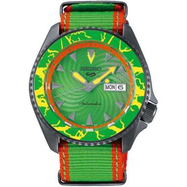 Seiko 5 Sports Street Fighter SRPF23K1 Limited Edition Blanka Call Of The Wild Dual Tone Nylon Strap