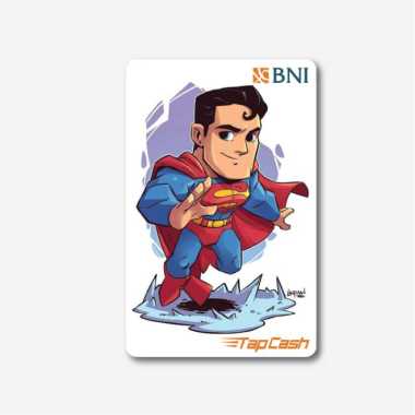 Kartu BNI TAPCASH Kartun Anime Superhero Superman 75 Superhero Kartu Etoll e toll E Money E-money Wi