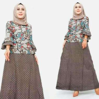 Jual Baju Gamis Batik Kombinasi Terbaru Harga Murah Blibli Com