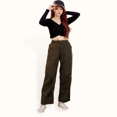 Celana Hypebeast Loose Fit Pants Streetwear Techwear - Jfashion Quen Army