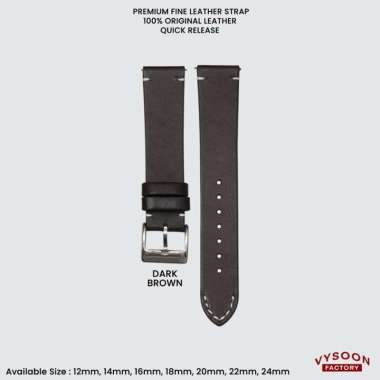 Strap Tali Jam Kulit Fossil AC Expedition Original 18mm 20mm 22mm 24mm 12mm Dark Brown
