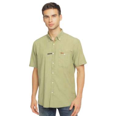 POSHBOY Basic Shirt Tokyo - Kemeja Formal Pria Lengan Pendek Polos Light Green S-M