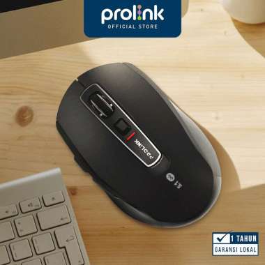 Prolink Mouse Wireless Bluetooth 5.1 BT 6 button DPI 800-1600 PMB8502 Hitam