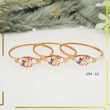GELANG ANAK EMAS ASLI KADAR 6K (300), 8K (375) & 16K (700) GELANG EMAS UNICORN KUDA PONI GBA 10 16K 