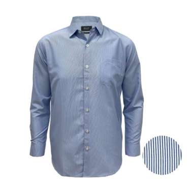 Redcliff Kemeja Pria Motif Salur Panjang Biru 6AK3018G 6A4 XL