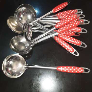 Irus Stainless Steel Polkadot Sendok Sayur Tebal