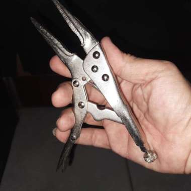 Catok Cucut Mini Locking Plier clamp 7 inch Tang Buaya Lancip rata 7"