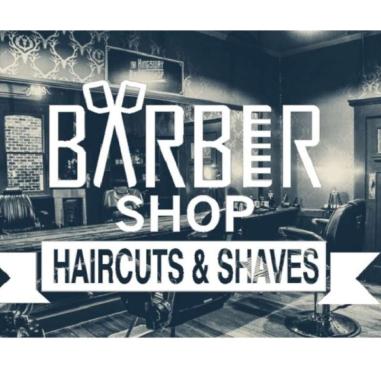 Stiker Dinding Kaca Wall Sticker Barbershop 148 Putih