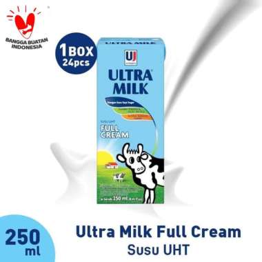 Promo Harga Ultra Milk Susu UHT Full Cream 250 ml - Blibli