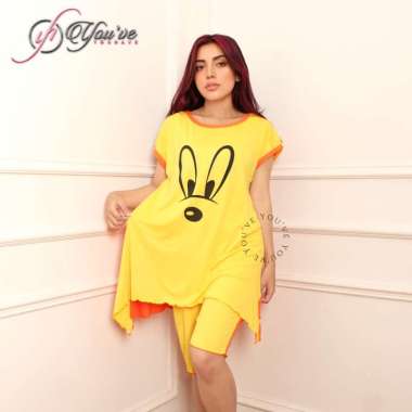 You've (You Have) Set Baju tidur Sleepwear Wanita Piyama Wanita 8058-8 YELLOW-ORANGE
