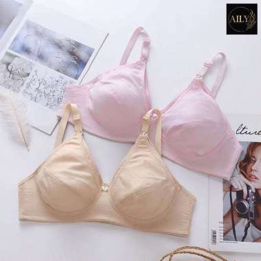 Aily V28 Bra Menyusui Soft Cotton Breastfeeding Pink 36B