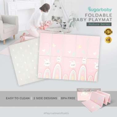 Sugar Baby Foldable Baby Playmat Nature Series Playmat Lipat Anak Pink