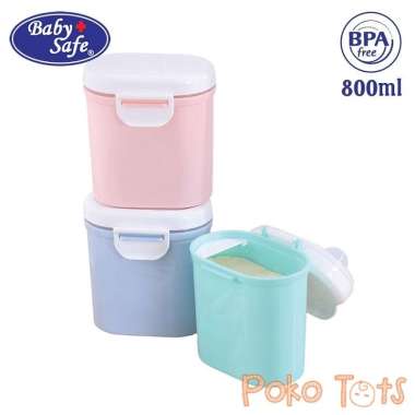 Baby Safe Milk Powder Container 800ml Tempat Susu Bubuk Bayi Pink