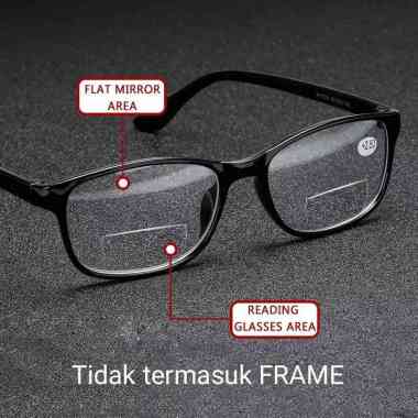 Lensa kacamata Essilor Bifokal Flattop Airwear Sapphire UV Frameless