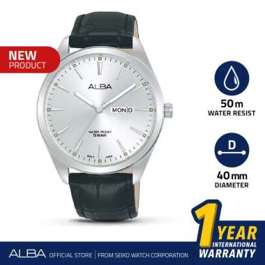 Jam Tangan Pria Kulit Alba AJ6193 Quartz Analog AJ6193X1