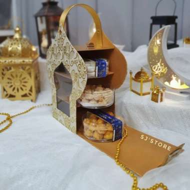 Aksess Box Cantik Hampers Kue Kering Lebaran Idul Fitri 2021 S