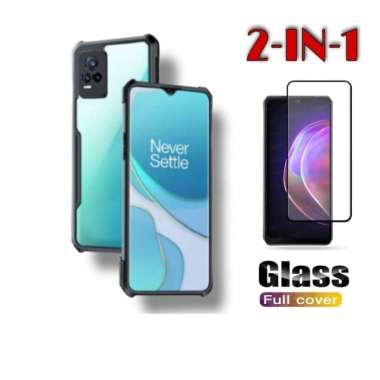 Promo Paket 2in1 Case Transparan Vivo V21 5G / V21 4G / V20 / V20 2021 / V20 SE Terbaru Free Tempere