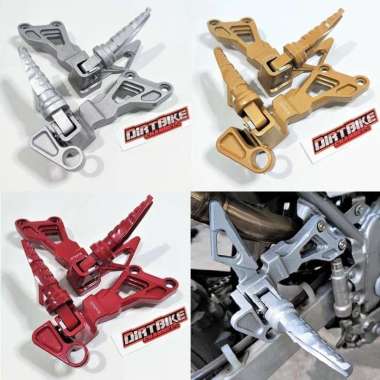 Pijakan Kaki Belakang KLX DTRACKER 150 Footstep Lipat Belakang KLX Merah