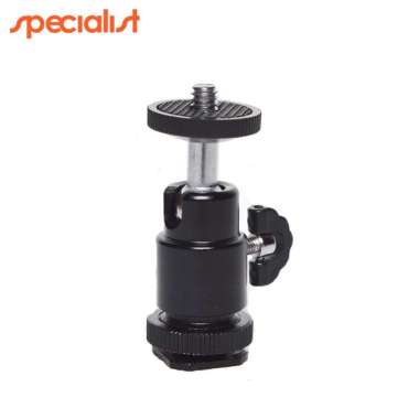 Mini Ballhead With Hotshoe 1/4 black