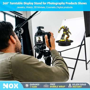 TURNABLE ROTATING DISPLAY MEJA PUTAR FOTOGRAFI BESAR DIAMETER 20CM White Matte