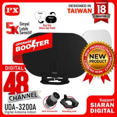 Antena TV Digital Indoor DVB-T2 + Booster TV Digital PX UDA-3200A